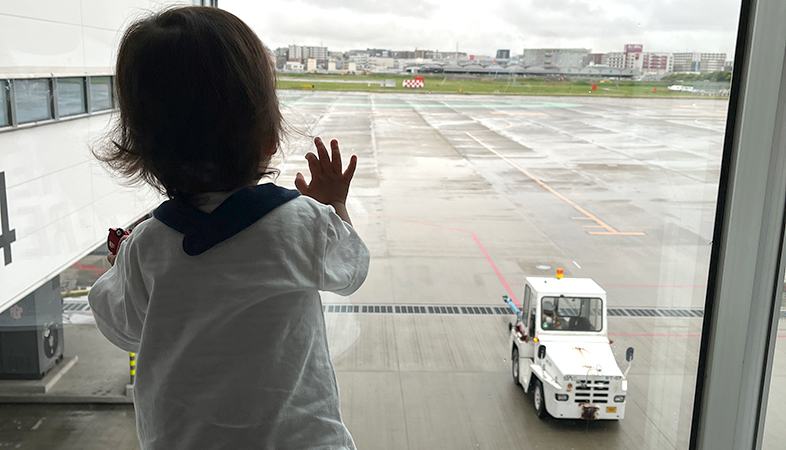 福岡空港の待ち時間の様子